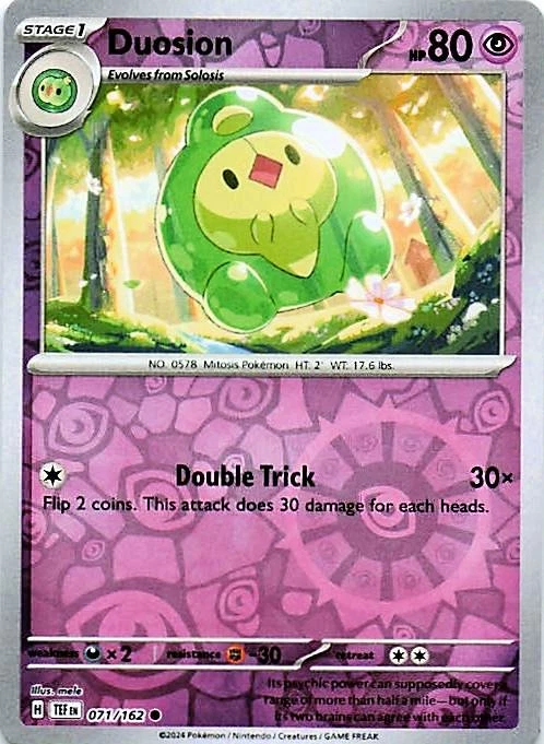 Duosion 071/162 - REVERSE HOLO - SV05: Temporal Forces - NM - Image 1 of 2