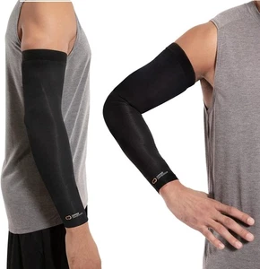 Copper Compression Arm Sleeve - Infused Full Brace Medium, Black - Picture 1 of 8