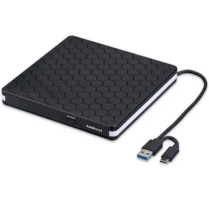 Lecteur Graveur CD/DVD R / Rw Extérieur USB 3.0 Type-C Portable Slim Portable - Afbeelding 1 van 1