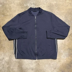 Theory Men's Side Stripe Navy Blue Bomber Jacket Sz XL - Picture 1 of 7