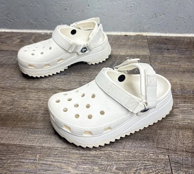 Crocs Hiker Xscape White Platform Sandals Women  Size 6 Adjustable Strap Shoe - Image 1 of 4