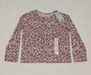 Purple Leopard Print Girls Long Sleeve Top Size XS (4/5) - Picture 1 of 5