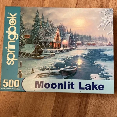 Rompecabezas Springbok 500 piezas llamado Moonlit Lake 2014 Foto 1 de 4
