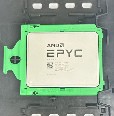 AMD Unlocked EPYC 7232P 3.1 GHz 8-core 32 MB Cache Socket SP3 100-000000081 120W - Image 1 of 3