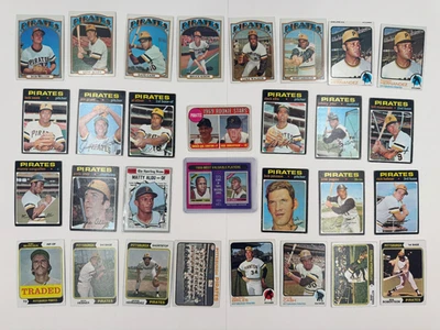 1970-1976 Topps Pittsburgh Pirates 30 Card Lot Matty Alou Dock Ellis Al Oliver - Image 1 of 4