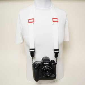 Weißer Canvas Kameragurt 26-48" verstellbar, 1,25" breit mit Peak Design Anker - Bild 1 von 11