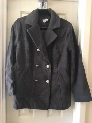 JOAN RIVERS Chaquetón Clásico Doble Pecho CARBÓN Talla GRANDE A268152 Foto 1 de 2