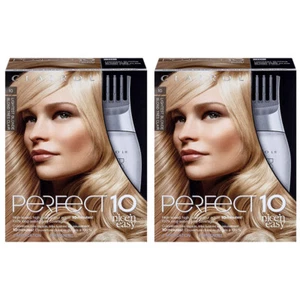 2-New Clairol Nice'n Easy Perfect 10 Permanent Hair Color, 10 Lightest Blonde - Picture 1 of 7