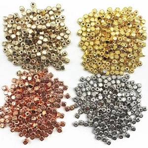 Mini CCB Square Beads - 3mm 4mm Spacer Bead Jewelry Making Charm DIY Craft 200Pc - Picture 1 of 17