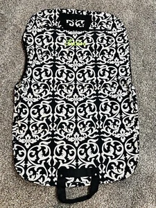 Garment Bag - by Thirty-One Bags, Black & White Paisley with lime green “Katie” - Picture 1 of 4