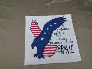 Gott segne Amerika Frieden und Liebe Überwurf Kissenbezug 18"x18" USA patriotisch - Bild 1 von 2