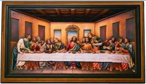 QUADRO RILIEVO DELL' ULTIMA CENA CM 42 X 25 IN LEGNO DELLA VALGARDENA  - Imagen 1 de 1