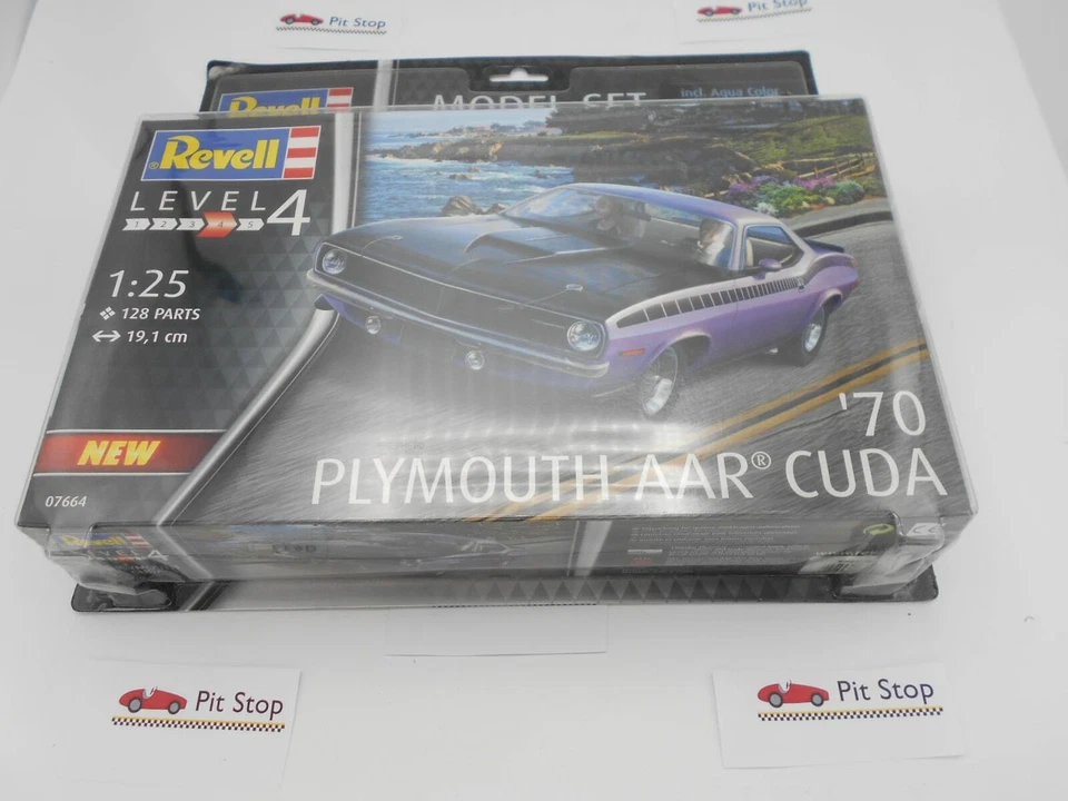 REV07664C by Revell Plymouth AAR Cuda 1970. Colori inclusi. 1/25 - Immagine 1 di 1