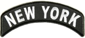 BRAND NEW NEW YORK STATE ROCKER BIKER IRON ON PATCH - Picture 1 of 1