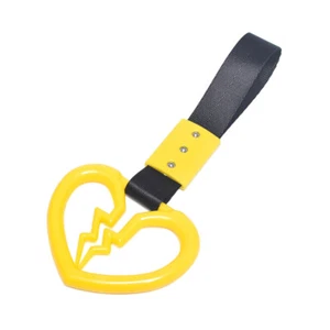 Devil Broken Heart Ring Train Handle Strap Charm Tool Car JDM Tsurikawa Yellow - Picture 1 of 9