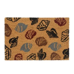Fußmatte Kokos Türvorleger mit Muschel-Motiv 40x60 cm Innen- & Außenbereich r... - Bild 1 von 7