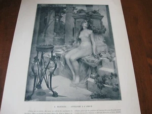 c. 1905 Art Print - YOUNG NUDE GIRL LOVE OFFERING Incense NUDES Witch Priestess - Picture 1 of 2
