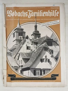 Heft "Vobachs Familienhilfe" Nr.20/1938, mit Schnittbogen, 23 Seiten, VL(KFZ) - Bild 1 von 11