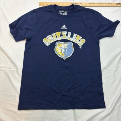 Youth Size Large Adidas Memphis TN Grizzlies NBA Short Sleeve T-Shirt Navy - Image 1 of 4
