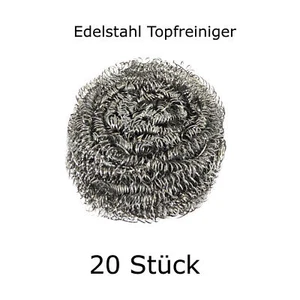 20x Topfreiniger - Stahlwolle - Putzwolle - Scheuerschwamm - Edelstahl rostfrei - Bild 1 von 8