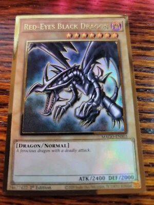 Red-Eyes Black Dragon MAGO-EN003 1st Edition MAXIMUM GOLD RARE NM Yu-Gi-Oh! - Image 1 of 3