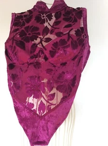 Victorias Secret Bodysuit Floral Velvet New Size Small - Picture 1 of 10
