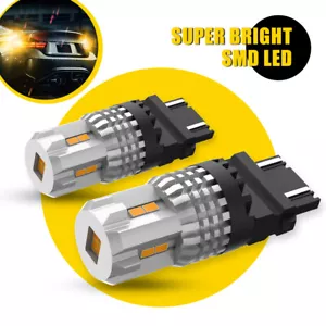 NEW 3157 3156 LED Turn Signal Light Bulb DRL 4157na 3457a Super Bright Amber EH - Picture 1 of 14