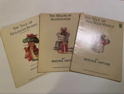 Beatrix Potter 3 Books Counted Cross Stitch Designs by Green Apple Inc - Image 1 of 4