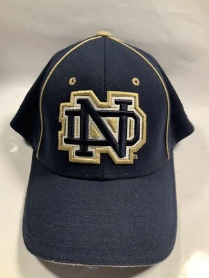 Vintage Notre Dame Fighting Irish Stretch Fit Hat Medium/Large M L Authentic - Image 1 of 4