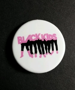 BLACK KIDS WHITE PINK SHOES BLK PANTS NAME MUSIC 1" PINBACK BUTTON PIN - Picture 1 of 1