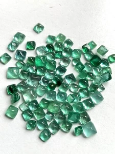 Cabujón pan de azúcar esmeralda de Zambia de 27,19 quilates para joyería fina gemas naturales - Imagen 1 de 8