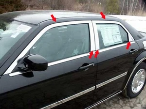 Chrysler 300 2005-2010 paquete de molduras de ventana de acero inoxidable de 10 piezas - Imagen 1 de 1