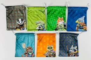 7 bolsas de microfibra con cordón para juego de mesa raíz NUEVO - Imagen 1 de 1