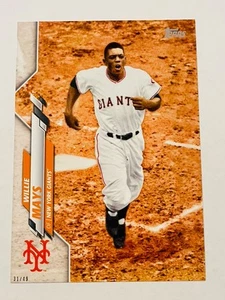 2020 Topps Super Short Print SSP JUMBO 5x7 Willie Mays Giants #472 #/49 - Picture 1 of 1