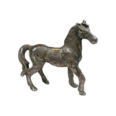 Vintage Metal Horse Figurine Sculpture Small Collectible Pony Statue - Image 1 of 4