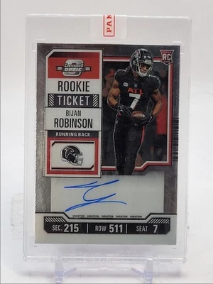 BIJAN ROBINSON 2023 CONTENDERS OPTIC ROOKIE TICKET VARIATION A RC AUTO Q3280 - Image 1 of 2