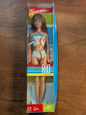 LEER Barbie Río de Janeiro Muñeca Teresa con Pelo Resaltado 2002 con Caja 56886 Foto 1 de 4