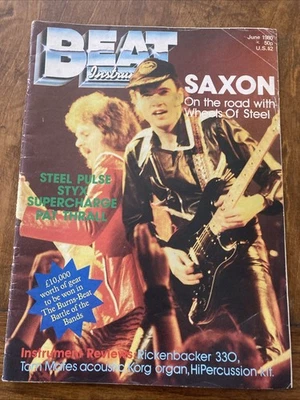 Beat Instrumental Magazine June 1980 Saxon Steel Pulse Styx Supercharge Pat - Image 1 of 2