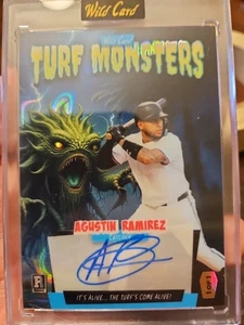 Augustin Ramirez Turf Monster Auto Sea Monster 1/1 Rookie RC Marlins  - Picture 1 of 3