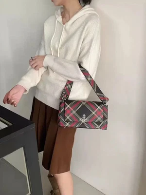 Vivienne Westwood Women's Tote Bag Shoulder Bag Crossbody Bag Plaid - Image 1 of 4