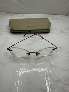 Giorgio Armani 658-V 883 Vintage Eyeglass Frames Only ItalY MADE 50-19-140 *RARE - Picture 1 of 14