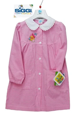 Grembiule asilo da bambina con ricamo uccellini Siggi - Immagine 1 di 3