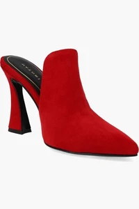Neu..! Natori Minh spitz zulaufende Pantolette Brokat rot Farbe Gr. 7,5 M Wildleder - Bild 1 von 6