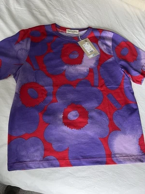 Camiseta Marimekko Erna Akvarelli Unikko Manga Corta Talla S Foto 1 de 4