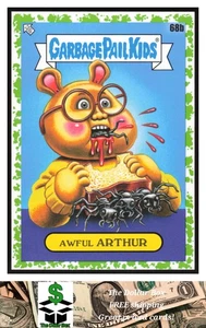 2022 Topps Garbage Pail Kids: Book Worms #68b Awful Arthur Booger Green - Bild 1 von 2