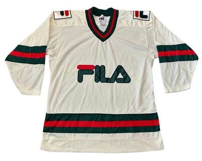 Camiseta deportiva de hockey FILA vintage de los años 90 para hombre talla L de gran tamaño Y2K Foto 1 de 4