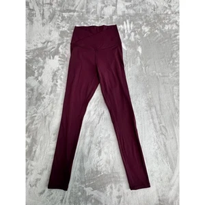 PARAGON Burgundy High Waist V-Front Leggings Womens Athleisure Activewear - Picture 1 of 8