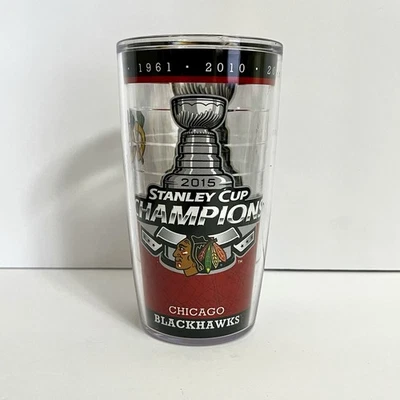 Дорожный тамблер Tervis 16 унций Chicago Blackhawks 2015 Champions (без крышки) - Изображение 1 из 4