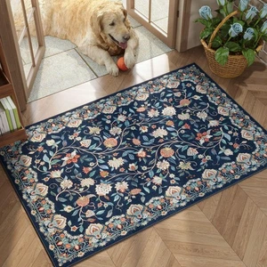 Tappeto Ingresso 2'x3' - Motivo Paisley, Zerbino Ingresso Interno, Floreale Vintage... - Foto 1 di 7