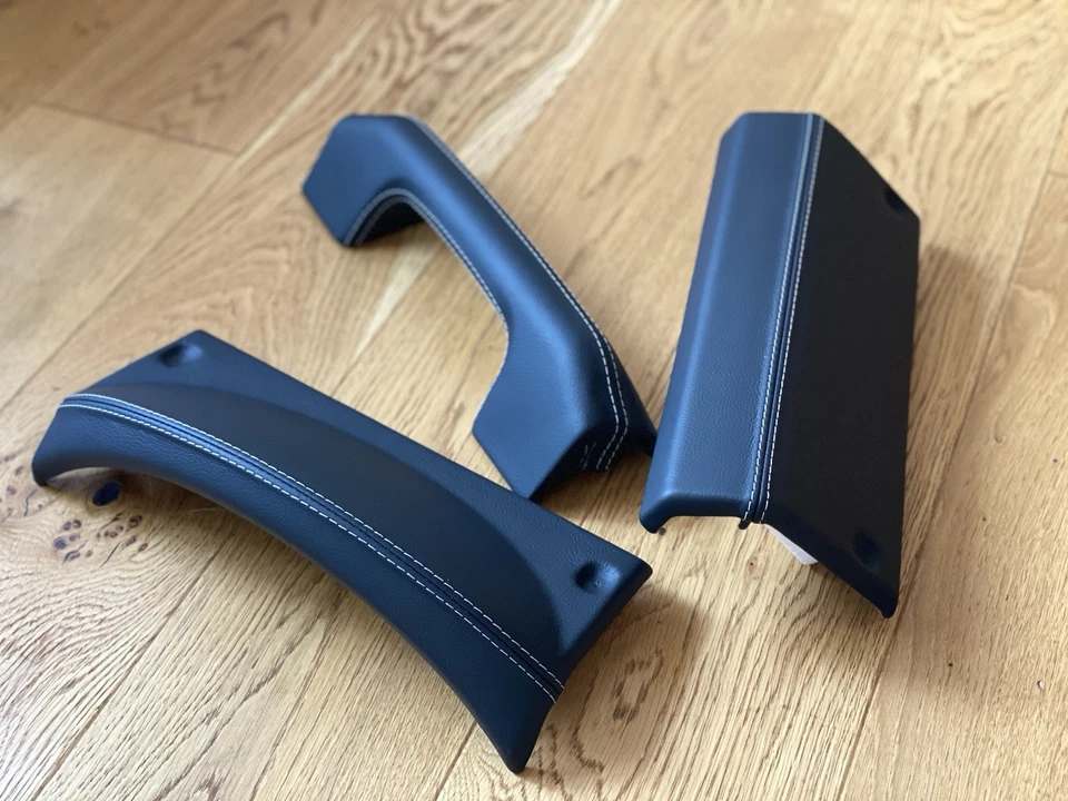 Embellecedores de tablero de cuero negro Land Rover Defender XS Puma 90 110 Foto 1 de 1